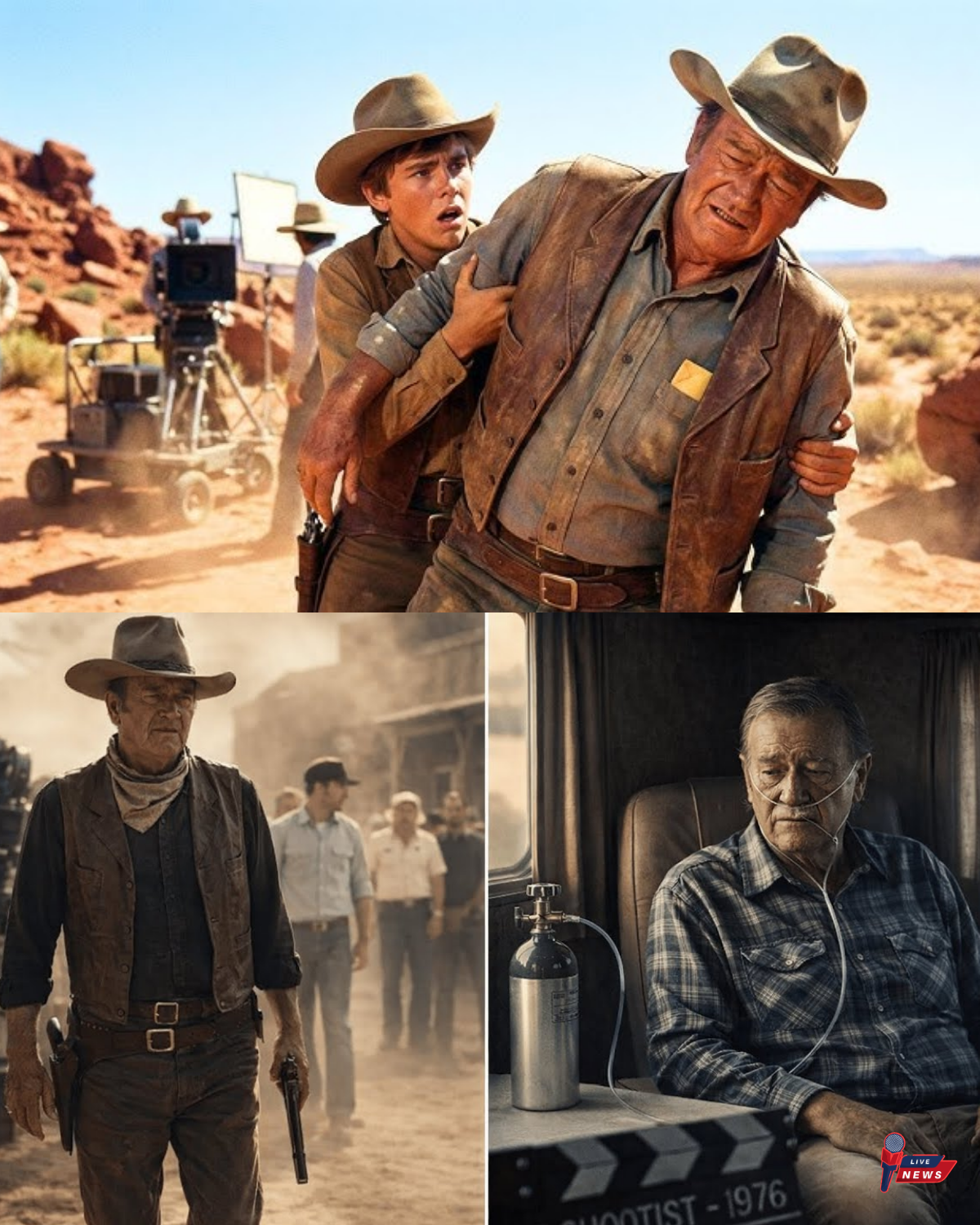 John Wayne Collapsed On Set Of His Final Film — ”The Last Lesson”
