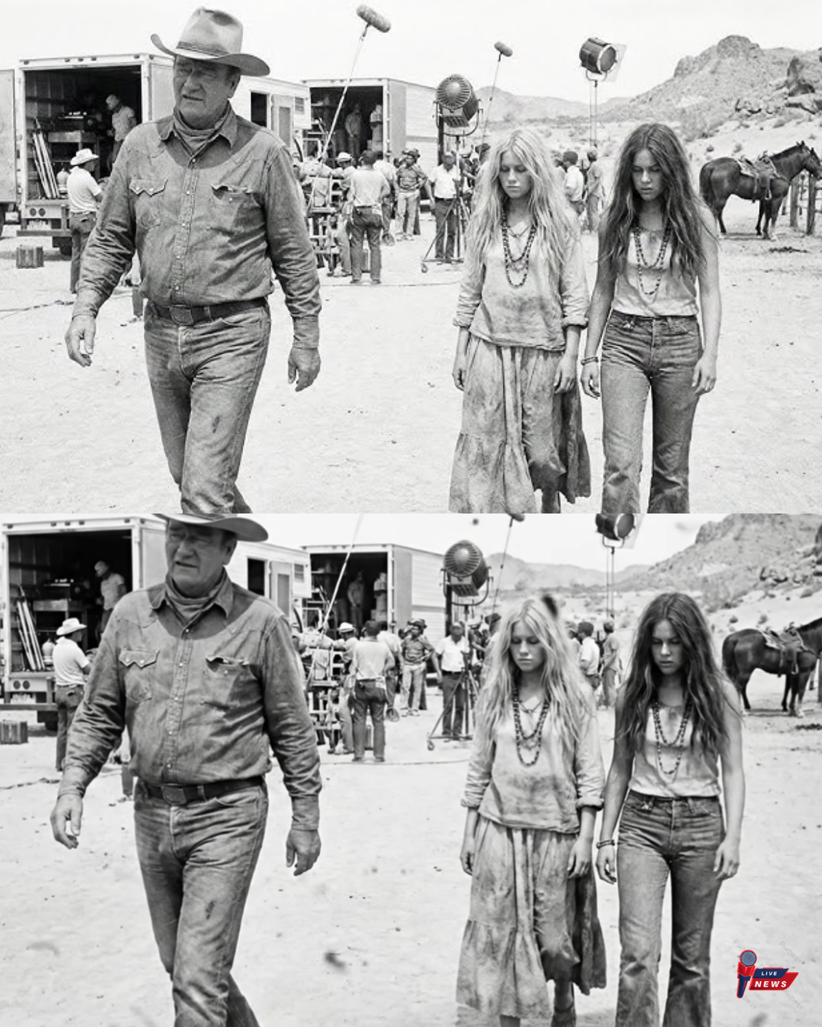 John Wayne Picked Up Two Hippie Girls— What He Did Next Was Unexpected