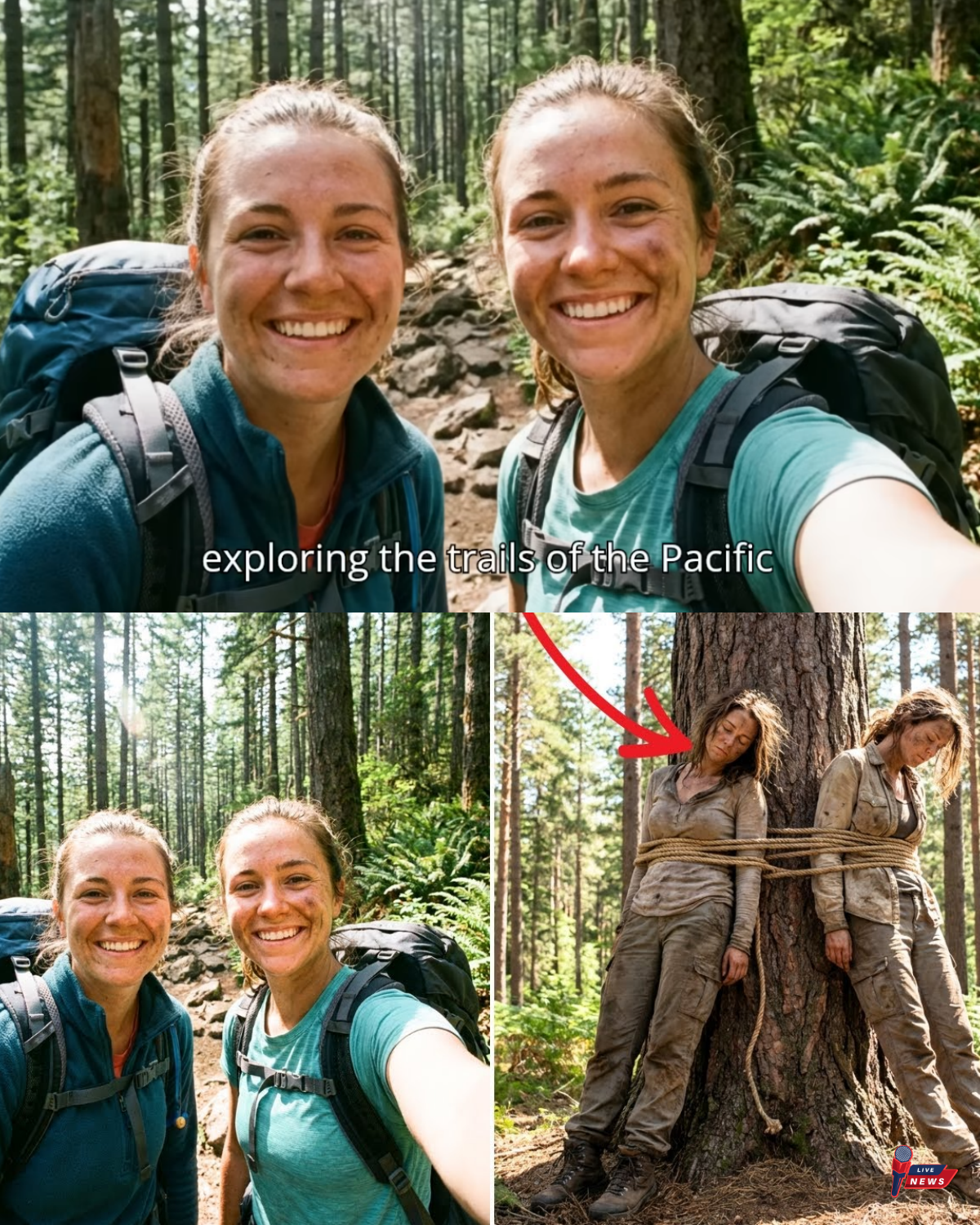 Two Sisters Vanished In Oregon Forest – 3 Months Later Found Tied To A Tree, UNCONSCIOUS