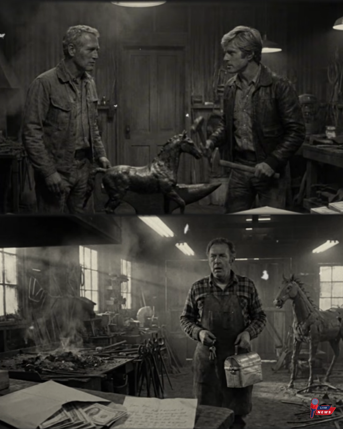 Paul Newman and Redford did THIS in a Blacksmiths — what they left behind SHOCKED the owner