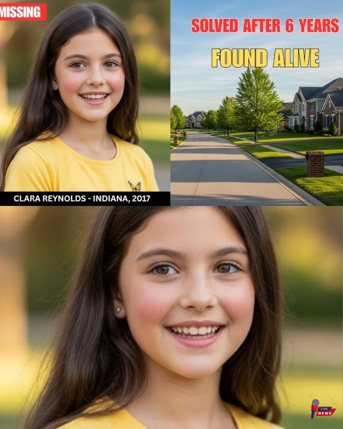 Clara Reynolds Missing Since 2017 – Found Alive at 15 After 6-Year Abduction