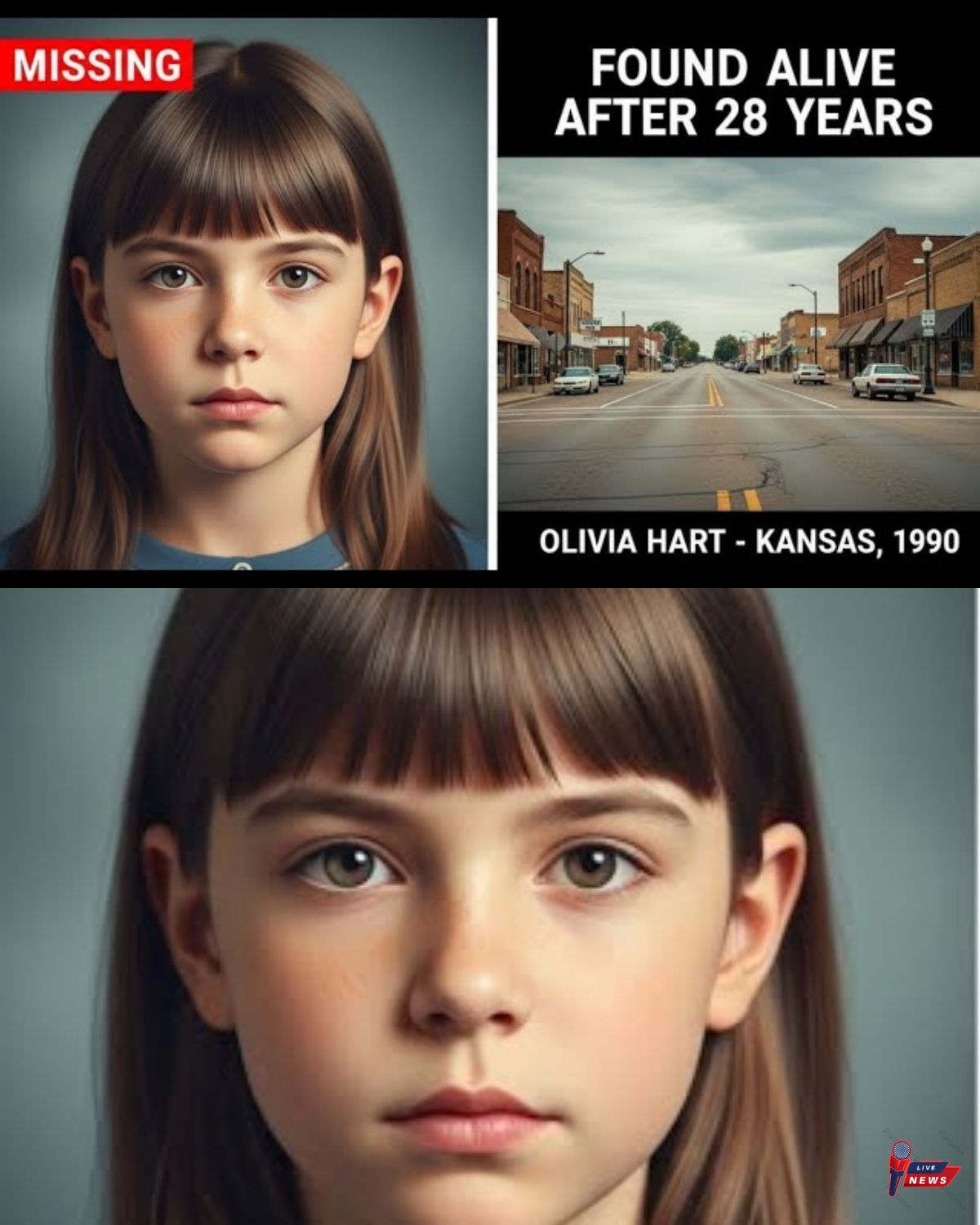 Kansas Cold Case SOLVED: Olivia Hart, 7 – Missing Girl Found Alive After 28 Years…