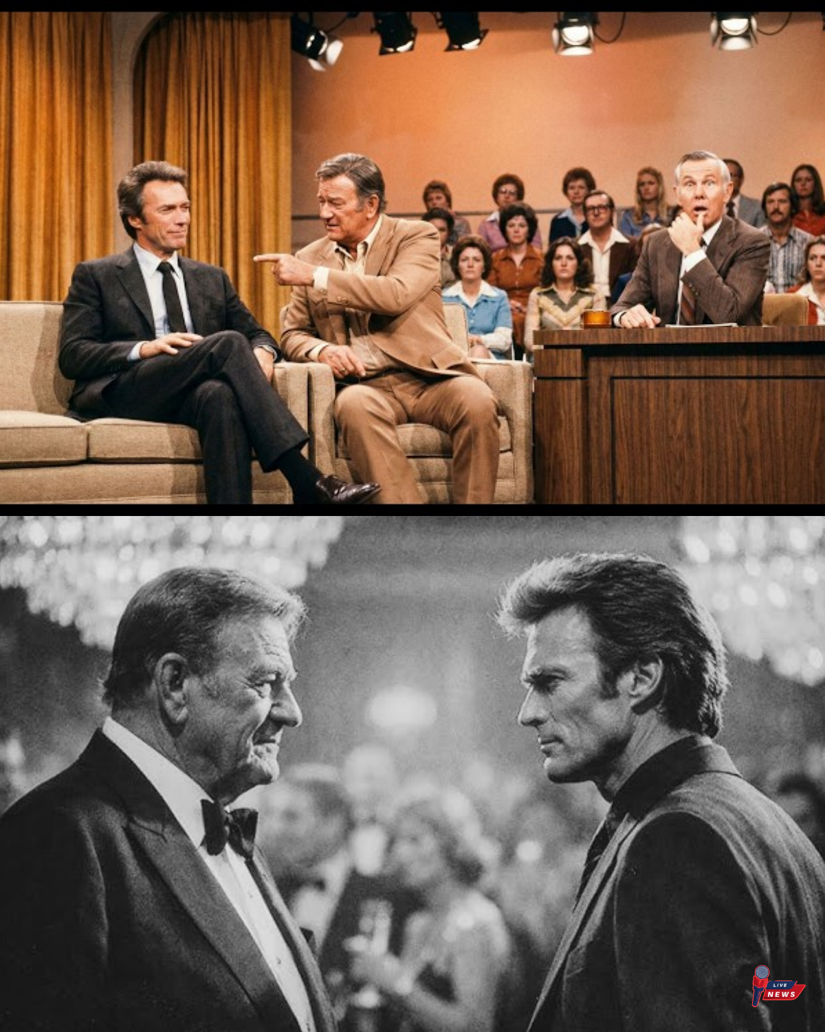 John Wayne CONFRONTED Clint Eastwood on Live TV—What Happened Next Stunned 50 Million Viewers